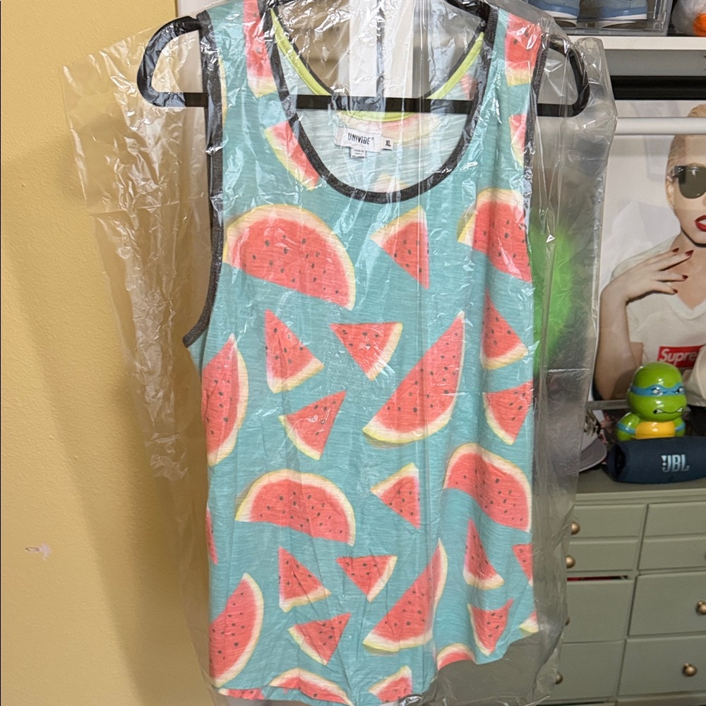 Watermelon Print men’s Tank Top XL New - Picture 2 of 2